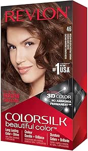 REVLON 46 MEDIUM GOLDEN CHESTNUT BROWN COLORSILK WITH KERATIN 3D COLOR