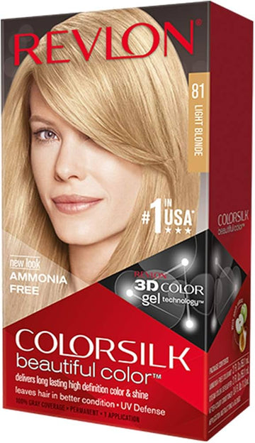 REVLON 81 LIGHT BLONDE COLORSILK WITH KERATIN 3D COLOR