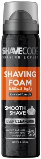 SHAVECODE Shaving Foam - All Skin Types (Charcoal) 200ml