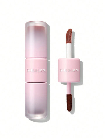 SHEGLAM LINE TO SHINE MOCHA CREAM 512 LIP STAIN&GLOSS DUO 2ML