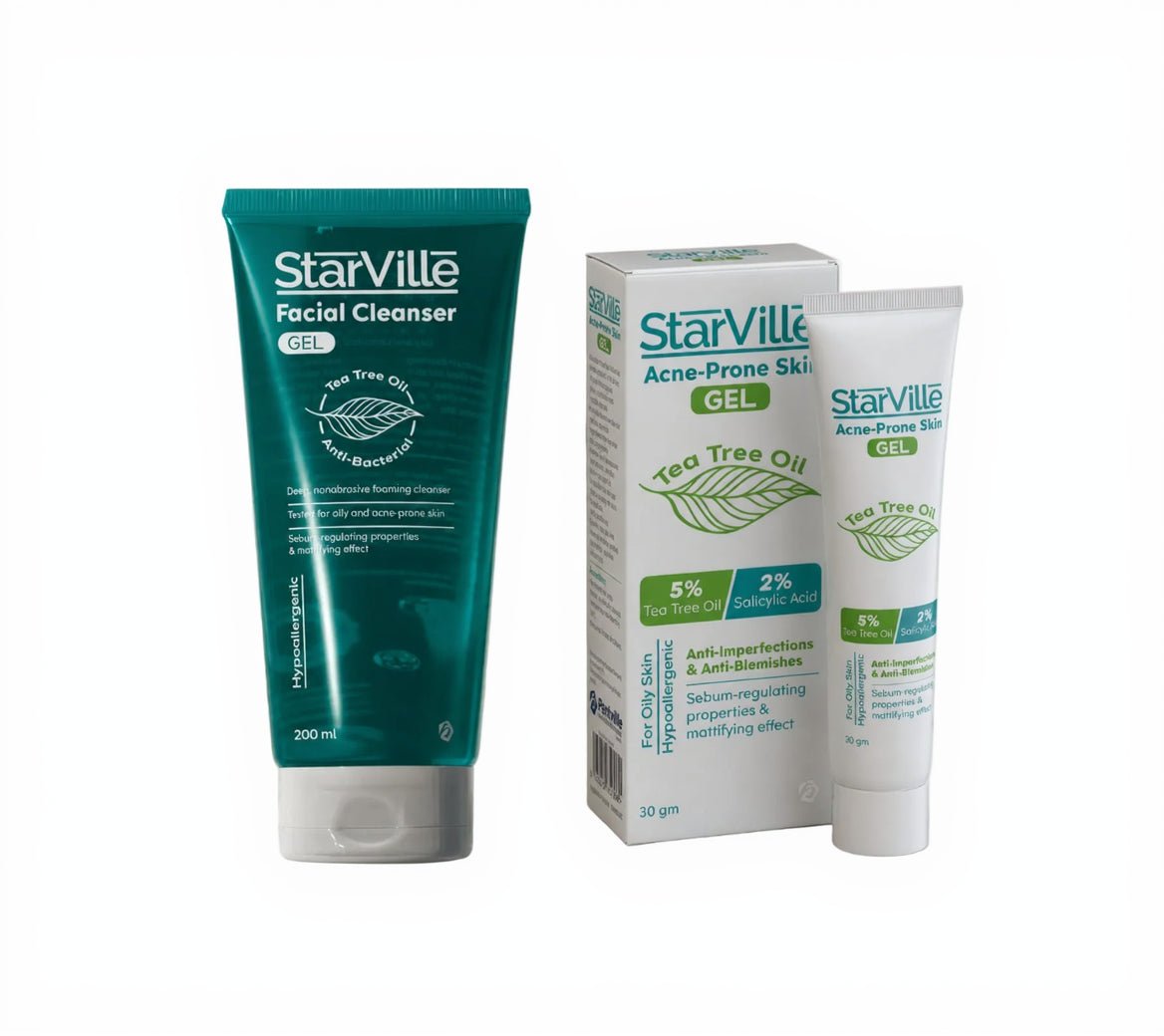 STARVILLE FACIAL CLEANSER 200ML + STARVILLE ACNE PRONE SKIN GEL 30G OFFER