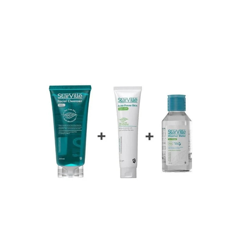 STARVILLE OFFER (CLEANSER +ACNE CREAM+MICELLAR)